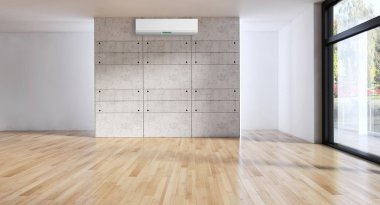 modern parlak iç mekan 3D resimleme