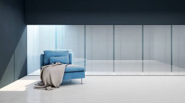 modern parlak iç mekan 3D resimleme