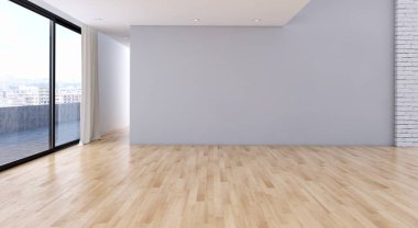 modern parlak iç mekan 3D resimleme