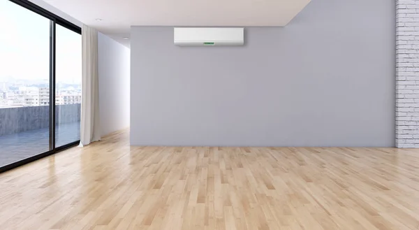 Interior moderno brilhante com ar condicionado 3D renderização ilust — Fotografia de Stock