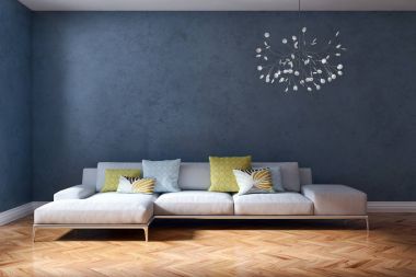 modern parlak iç mekan 3D resimleme