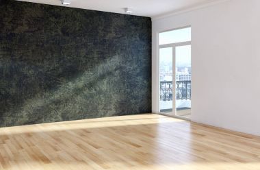 modern parlak iç mekan 3D resimleme
