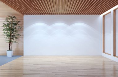 modern parlak iç mekan 3D resimleme