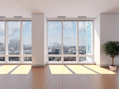 Klima 3d render çizim ile modern iç