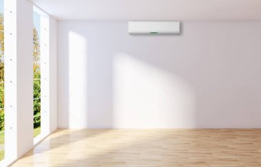 Klima 3d render çizim ile modern iç