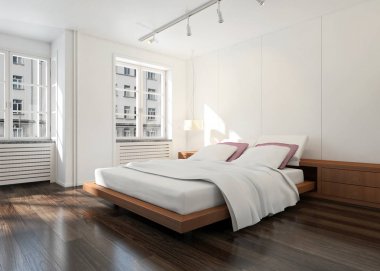 Modern iç mekanları 3d render illüstrasyon