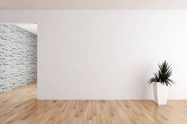 Modern iç mekanları 3d render illüstrasyon