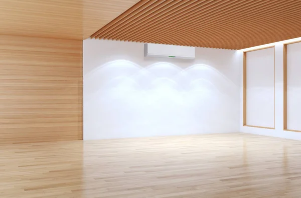 에어컨 3 차원 렌더링 illust 현대 밝은 인테리어 — 스톡 사진