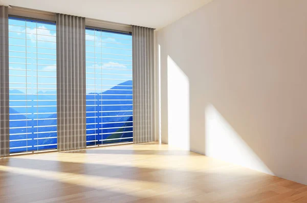 Moderní interiér, klimatizace 3d vykreslování obrázku — Stock fotografie