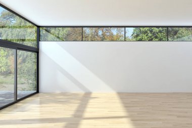 Modern iç mekanları 3d render illüstrasyon