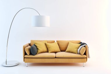 Modern iç mekanları 3d render illüstrasyon