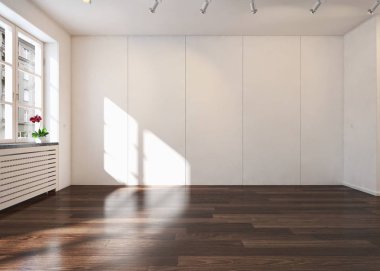 Modern iç mekanları 3d render illüstrasyon