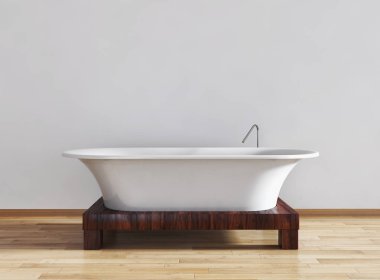 Modern parlak banyo iç 3d render 