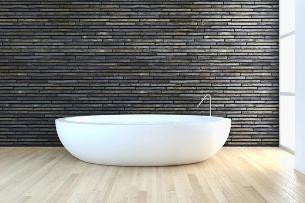 Intérieur lumineux moderne de salle de bains rendu 3D — Photo
