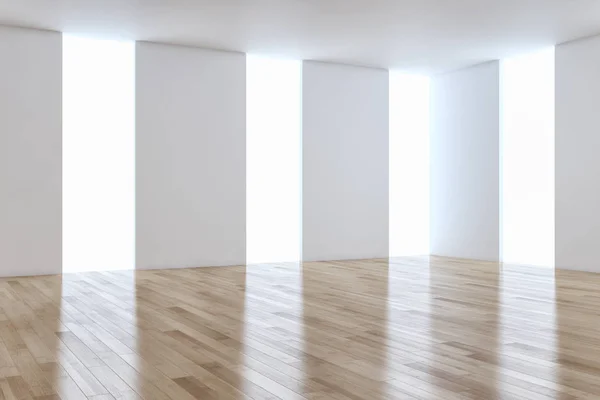 Intérieur lumineux moderne chambre vide rendu 3D — Photo