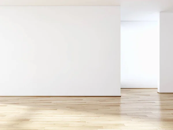 Moderní světlé interiéry prázdné místnosti 3d vykreslování — Stock fotografie