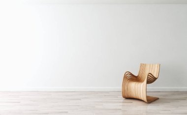 modern parlak iç mekan 3D resimleme