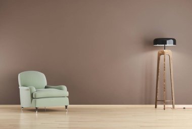 modern parlak iç mekan 3D resimleme