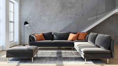 modern parlak iç mekan 3D resimleme