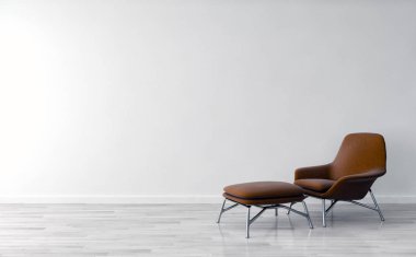 modern parlak iç mekan 3D resimleme