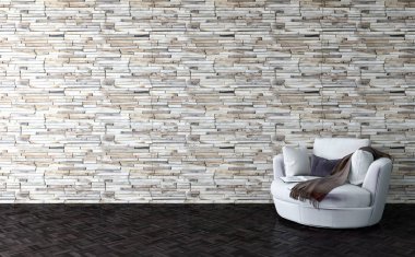 modern parlak iç mekan 3D resimleme