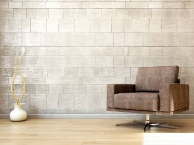modern parlak iç mekan 3D resimleme
