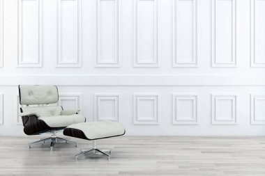 modern parlak iç mekan 3D resimleme