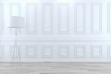 modern parlak iç mekan 3D resimleme