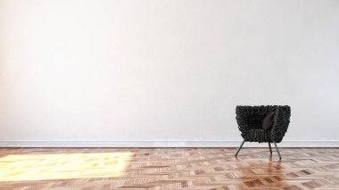 modern parlak iç mekan 3D resimleme