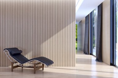 modern parlak iç mekan 3D resimleme