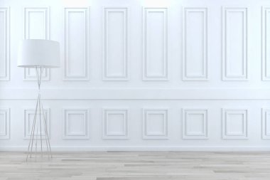 modern parlak iç mekan 3D resimleme