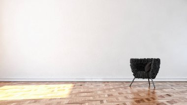 modern parlak iç mekan 3D resimleme