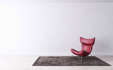 modern parlak iç mekan 3D resimleme
