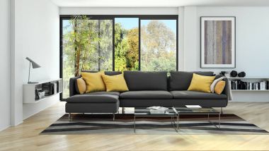 modern parlak iç mekan 3D resimleme