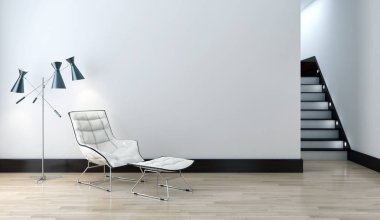 modern parlak iç mekan 3D resimleme