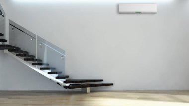 modern parlak iç mekan 3D resimleme