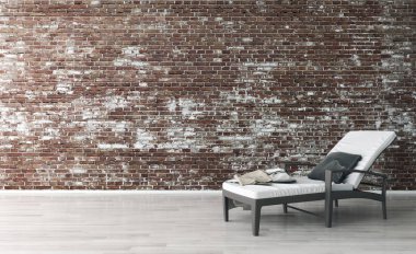 modern parlak iç mekan 3D resimleme