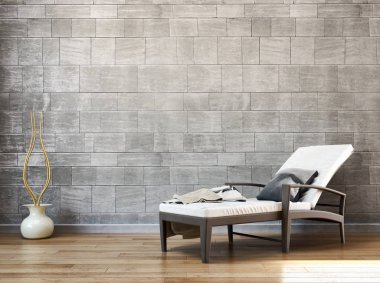 modern parlak iç mekan 3D resimleme