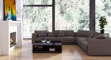 modern parlak iç mekan 3D resimleme