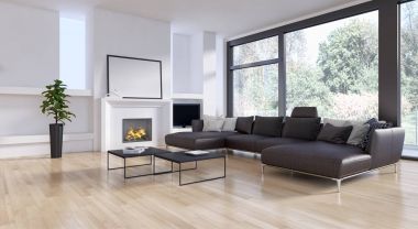 modern parlak iç mekan 3D resimleme