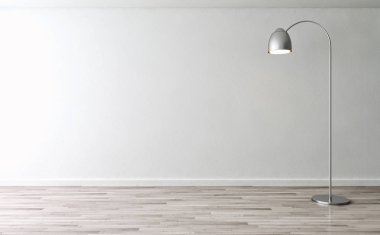modern parlak iç mekan 3D resimleme