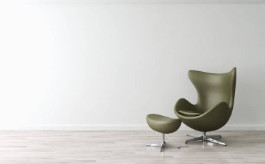 modern parlak iç mekan 3D resimleme