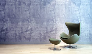 modern parlak iç mekan 3D resimleme