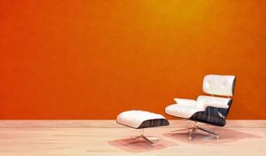 modern parlak iç mekan 3D resimleme