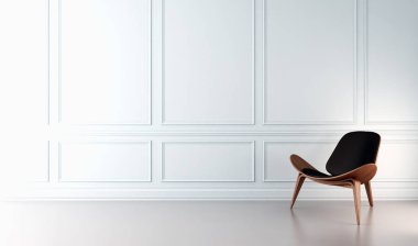 modern parlak iç mekan 3D resimleme