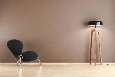 modern parlak iç mekan 3D resimleme