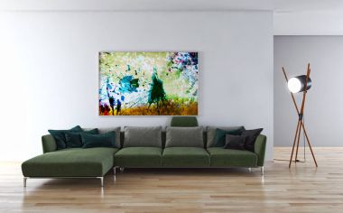 modern parlak iç mekan 3D resimleme