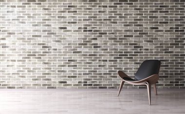 modern parlak iç mekan 3D resimleme