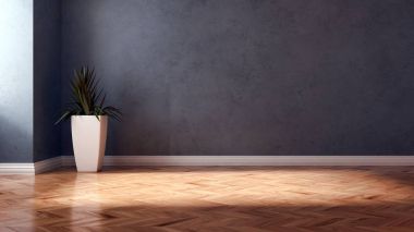 modern parlak iç mekan 3D resimleme