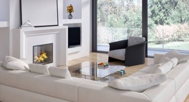 modern parlak iç mekan 3D resimleme